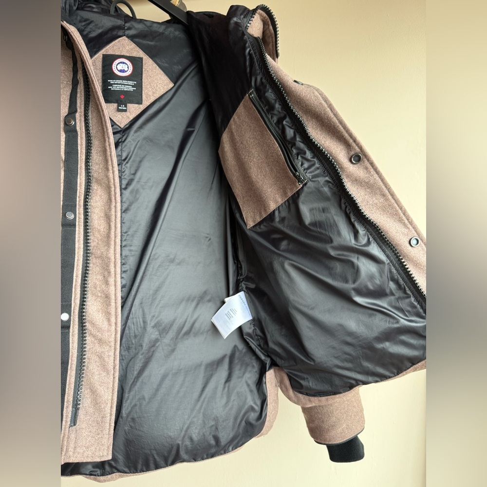 NWOT Canada Goose MacMillan Parka Wool Coat in Quicksand Melange Men's Sz L RARE - Picture 7 of 16